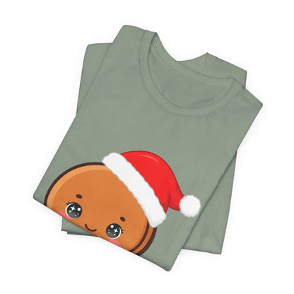 Gingerbread Man Christmas T-Shirt, Cute Kawaii Holiday Tee