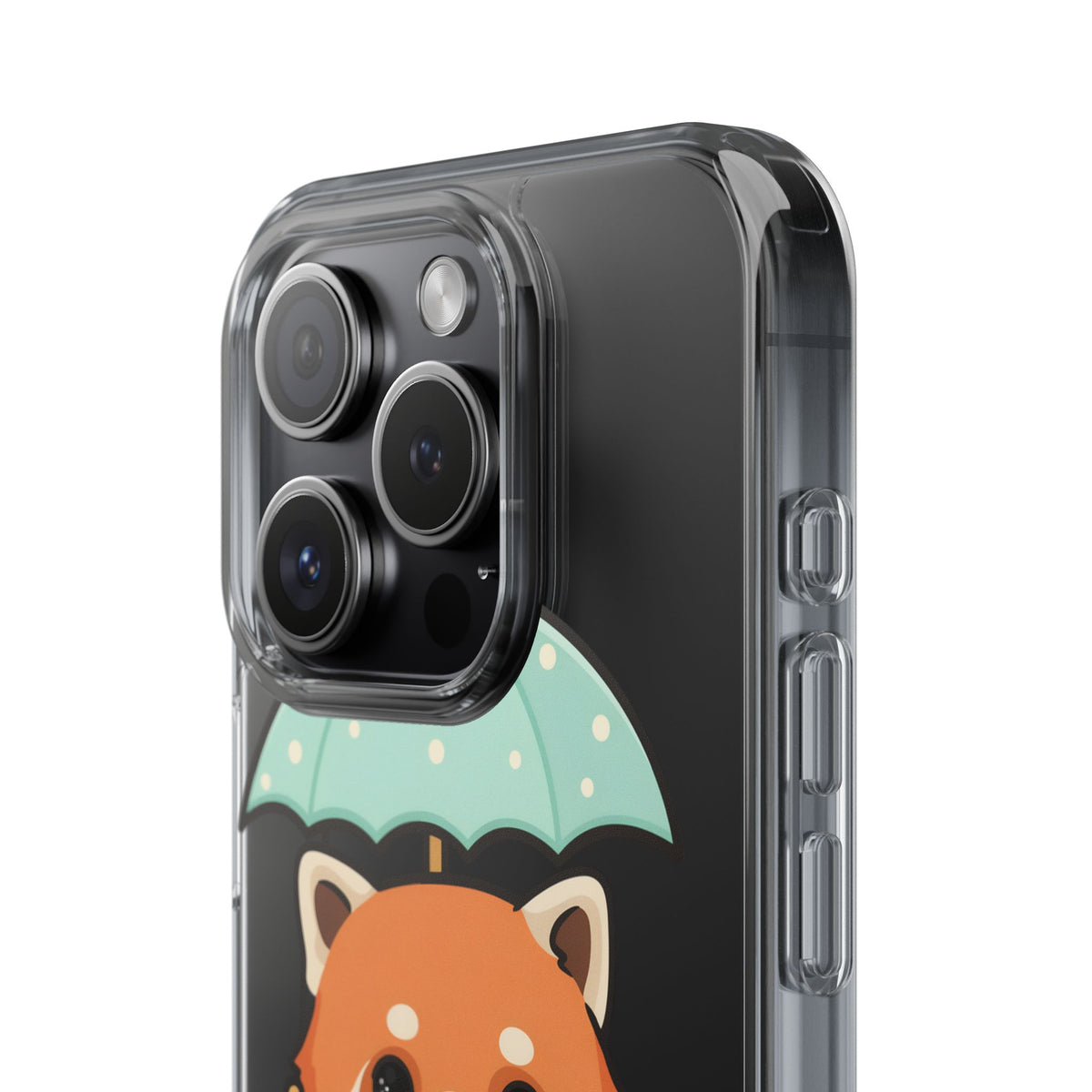 Kawaii Red Panda Clear Impact-Resistant Case