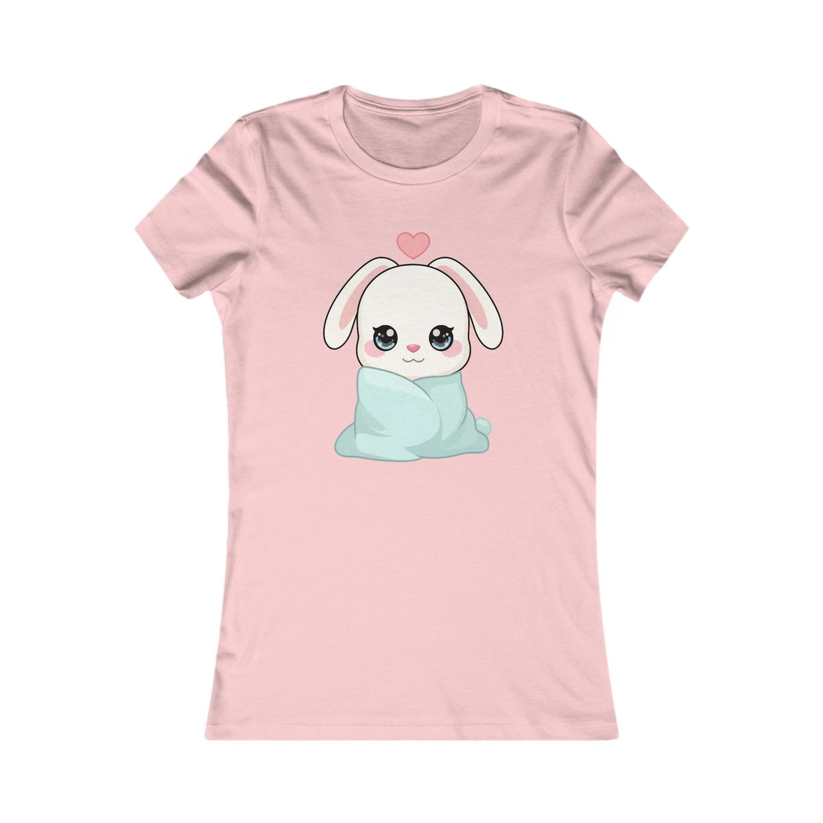 Kawaii Bunny T-Shirt, Cozy Blanket Chibi Rabbit