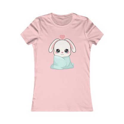 Kawaii Bunny T-Shirt, Cozy Blanket Chibi Rabbit