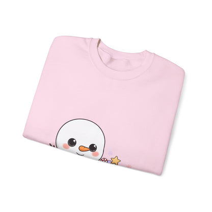 Cute Snowman Christmas Sweatshirt, Kawaii Holiday Crewneck
