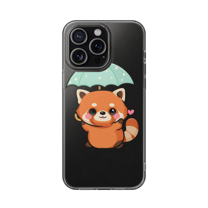 Kawaii Red Panda Clear Impact-Resistant Case