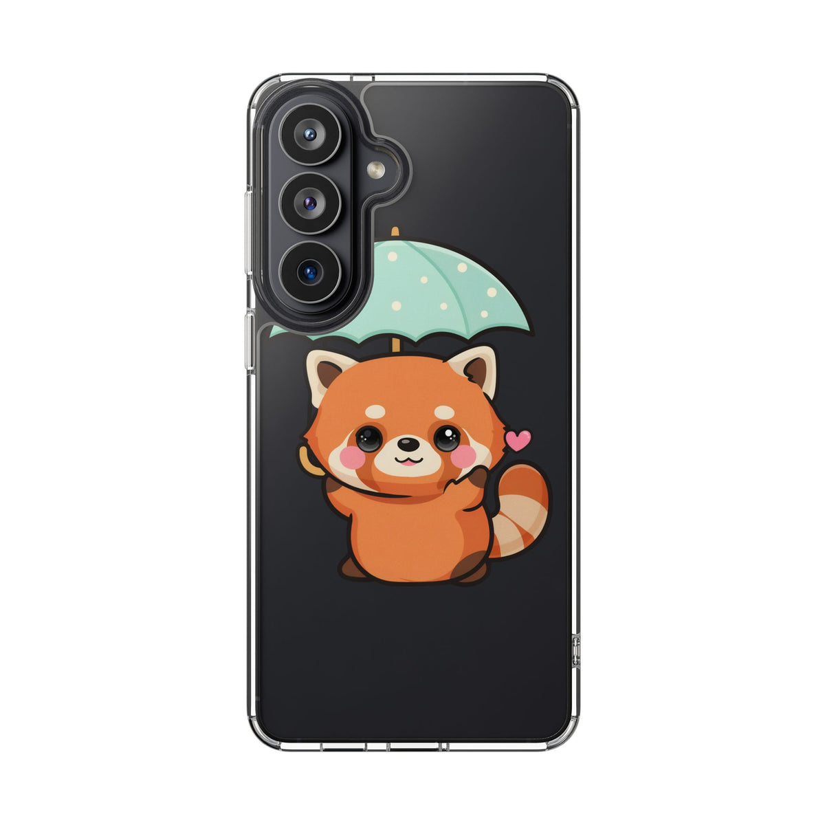 Kawaii Red Panda Clear Impact-Resistant Case