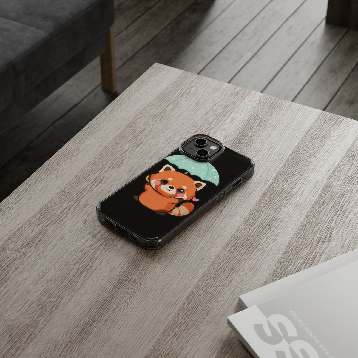 Kawaii Red Panda Clear Impact-Resistant Case