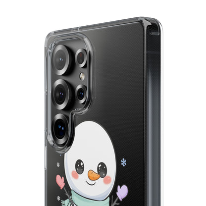 Kawaii Snowman Clear Impact-Resistant Case