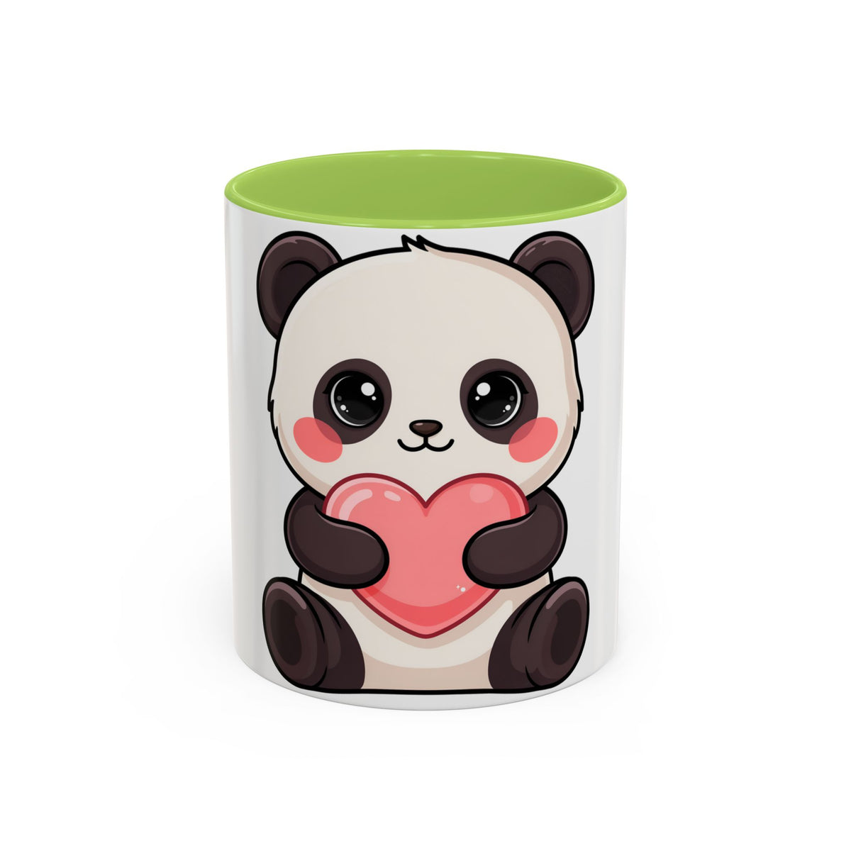 Kawaii Panda Heart Accent Coffee Mug