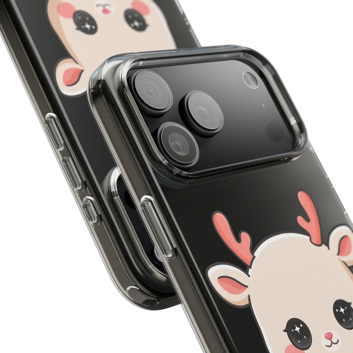 Christmas Reindeer Phone Case, Cute Kawaii Holiday Gift
