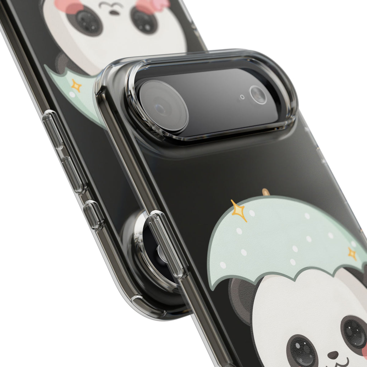 Kawaii Panda Clear Impact-Resistant Phone Case