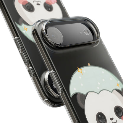 Kawaii Panda Clear Impact-Resistant Phone Case