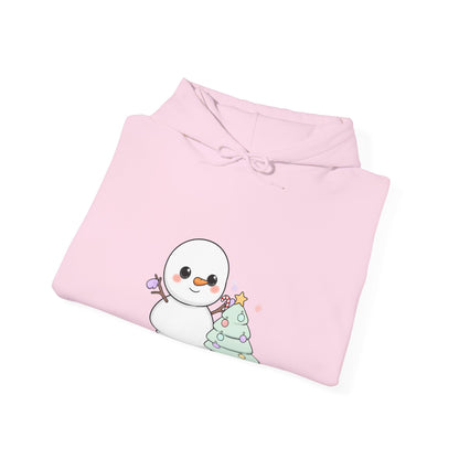 Kawaii Christmas Snowman Hoodie for Cute Holiday Cheer
