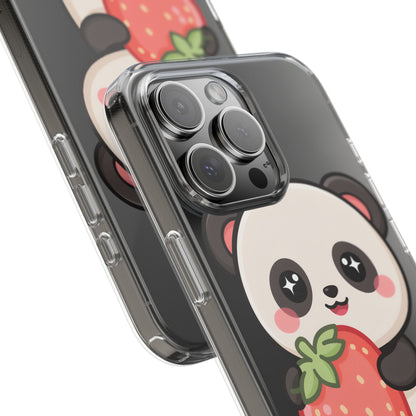 Kawaii Panda Phone Case, Sweet Strawberry Gift