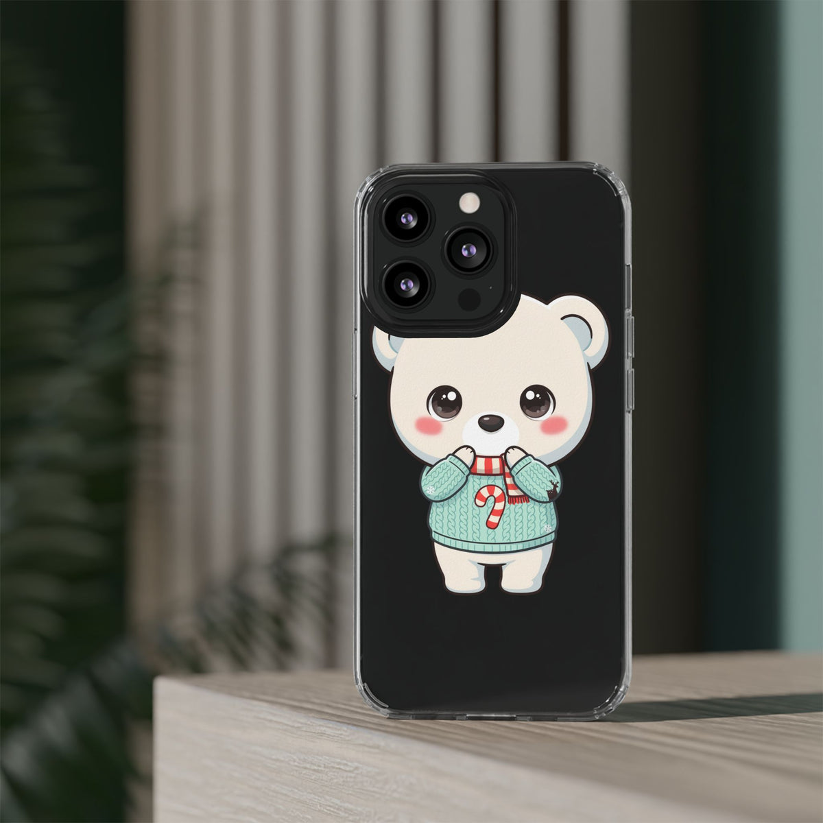 Kawaii Christmas Bear Phone Case for Holiday Season