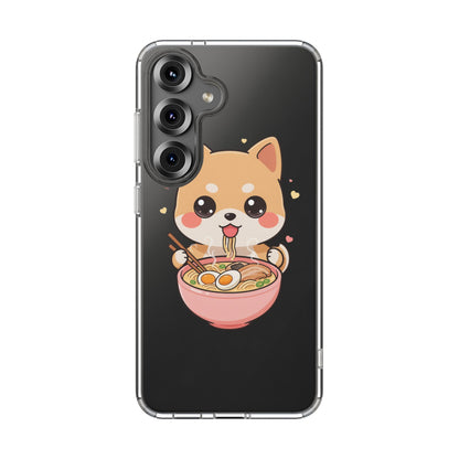 Kawaii Shiba Inu Ramen Clear Impact-Resistant Case