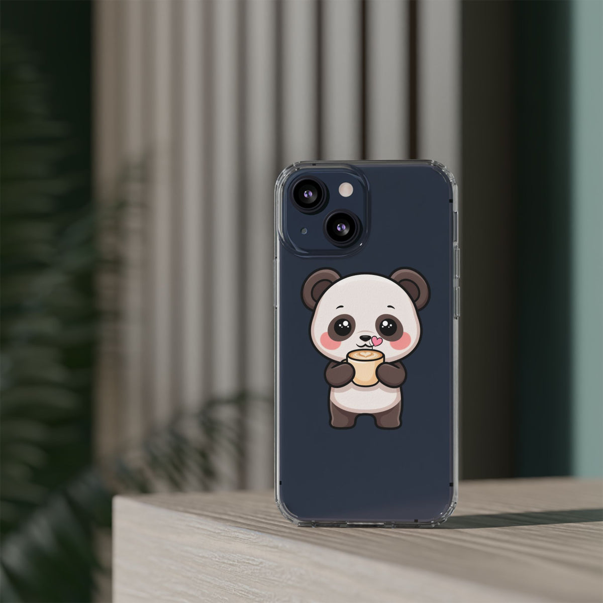 Kawaii Panda Latte Clear Impact-Resistant Case