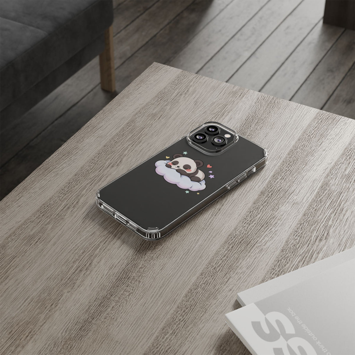 Sleeping Panda Clear Impact-Resistant Phone Case
