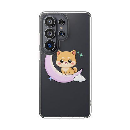 Kawaii Shiba Inu Phone Case – Crescent Moon Cutie