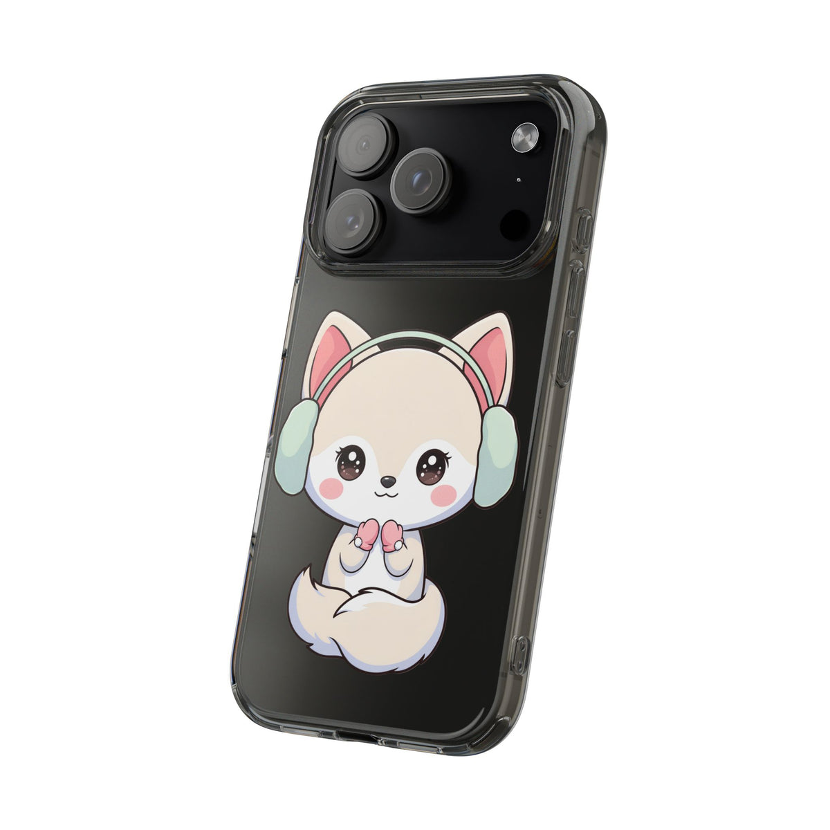 Kawaii Arctic Fox Phone Case – Cozy Winter Cutie