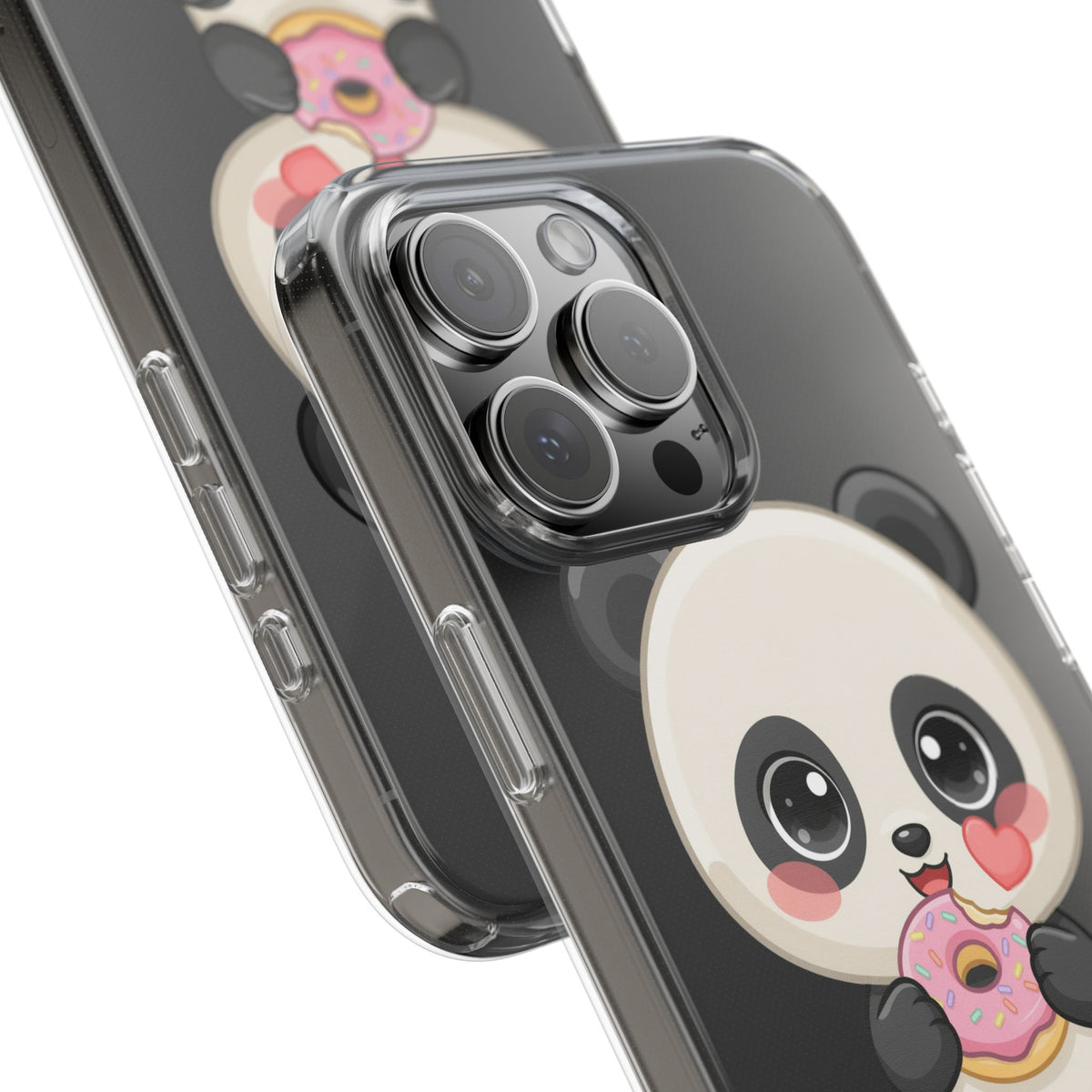 Kawaii Panda Phone Case with Donut