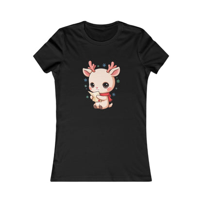 Kawaii Reindeer Christmas Women's Tee for Letter-Writing