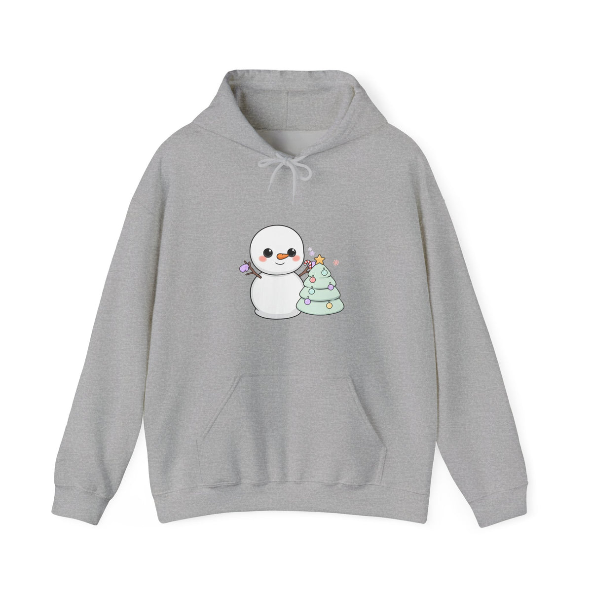 Kawaii Christmas Snowman Hoodie for Cute Holiday Cheer