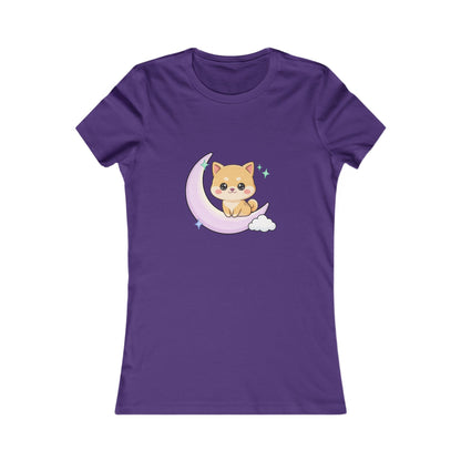 Kawaii Shiba Inu T-Shirt, Moonlit Chibi Dog Tee