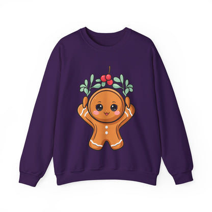 Kawaii Gingerbread Sweatshirt, Cute Christmas Crewneck