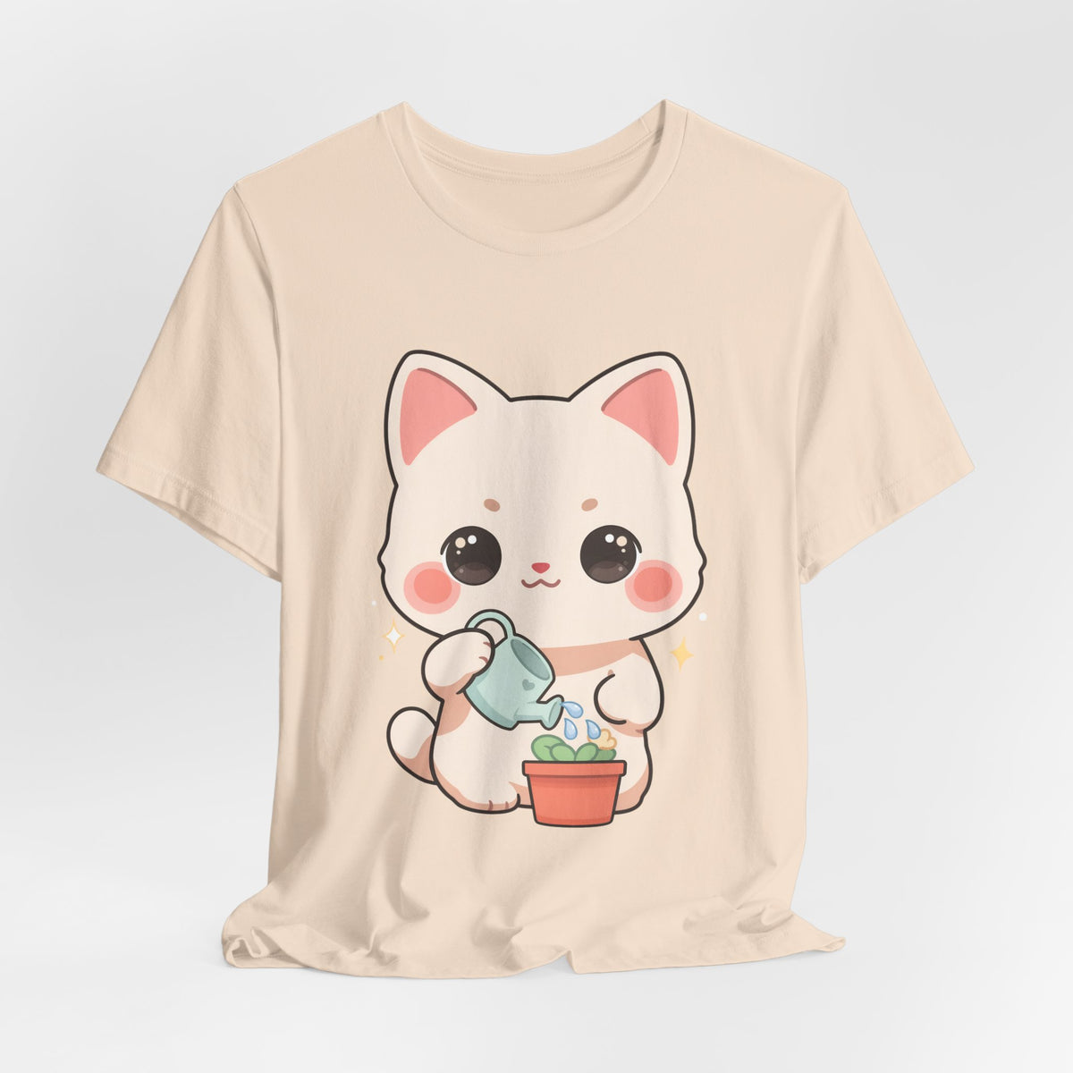 Kawaii Cat Gardening T-Shirt for Plant Lovers