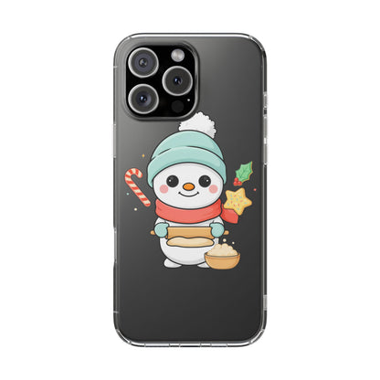 Christmas Snowman Phone Case, Cute Cookie Baker