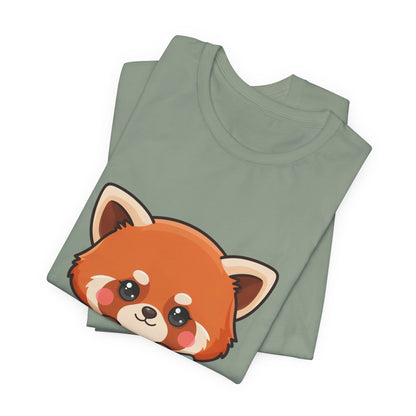 Kawaii Red Panda T-Shirt, Cozy Blanket Chibi Animal Tee