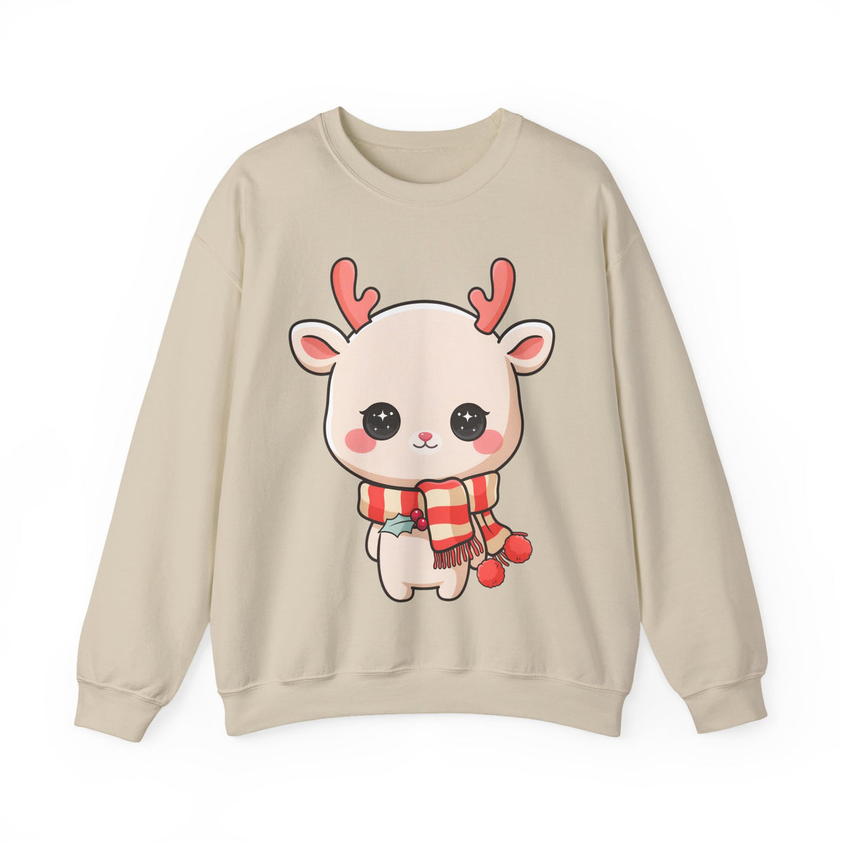 Kawaii Christmas Reindeer Sweatshirt for Holiday Fans