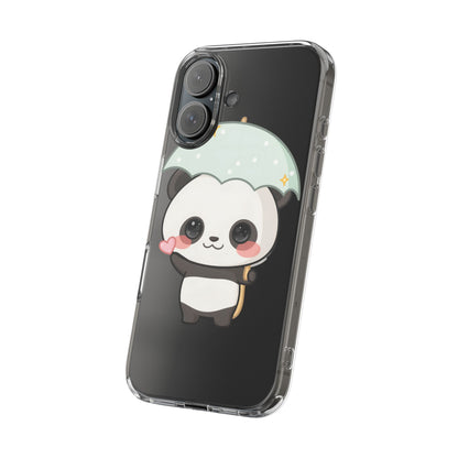 Kawaii Panda Clear Impact-Resistant Phone Case