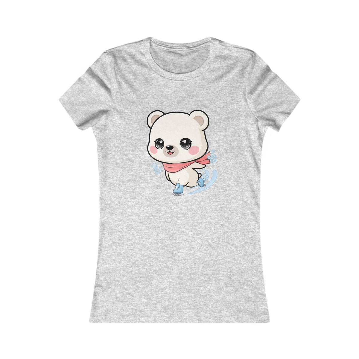 Kawaii Polar Bear Ice Skating Women's Tee