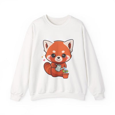 Kawaii Red Panda Sweatshirt, Cute Plant Lover Crewneck