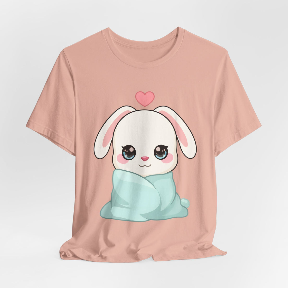Cozy Bunny T-Shirt, Kawaii Blanket Bunny Tee