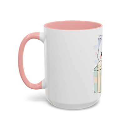 Kawaii Arctic Fox Mug, Cute Gift Box Accent Coffee Mug