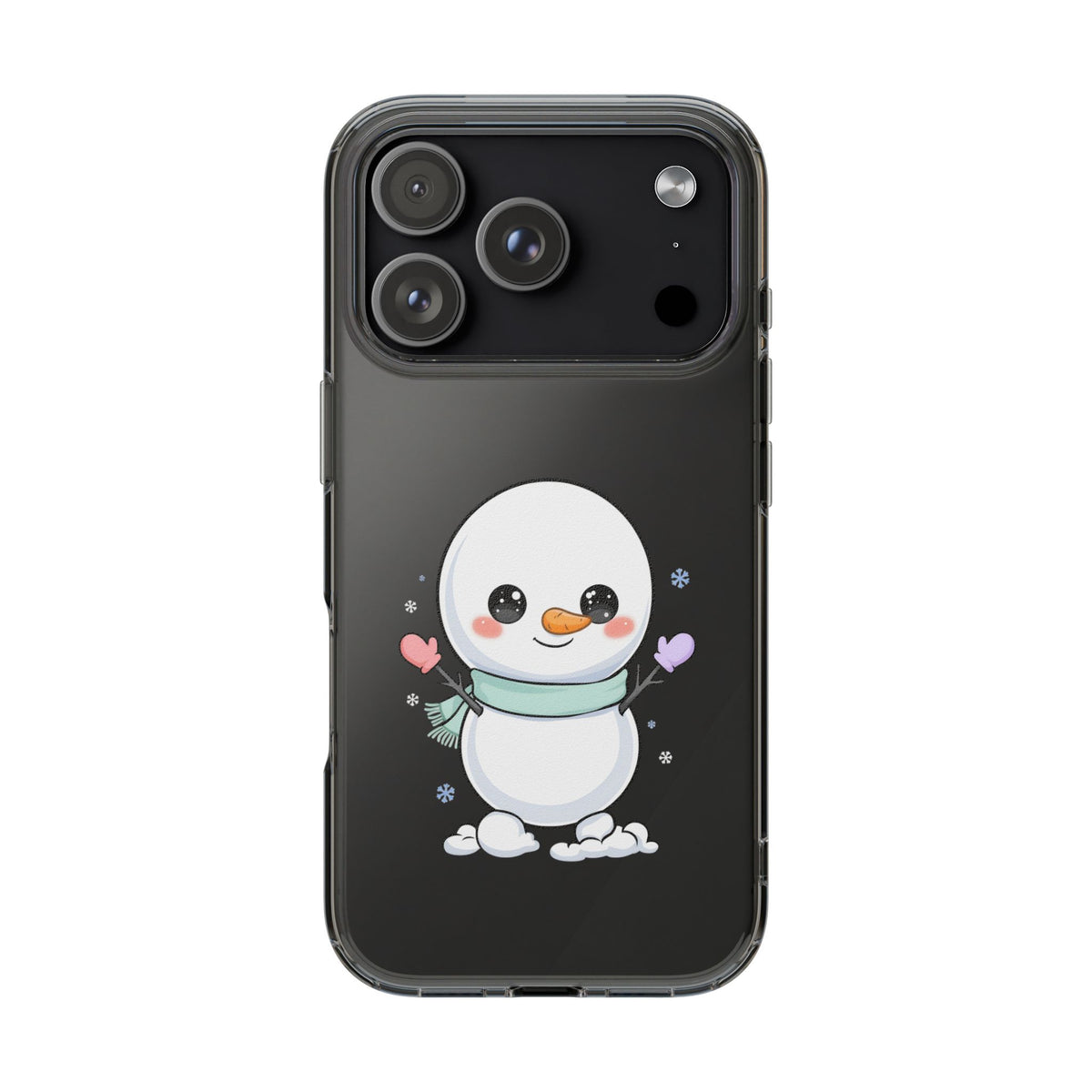 Kawaii Snowman Clear Impact-Resistant Case