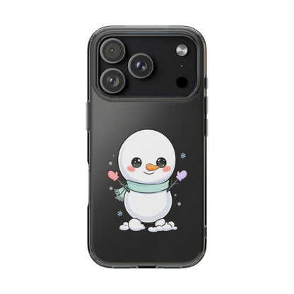 Kawaii Snowman Clear Impact-Resistant Case