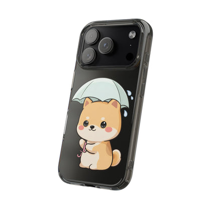Shiba Inu Phone Case, Kawaii Rainy Day Pup