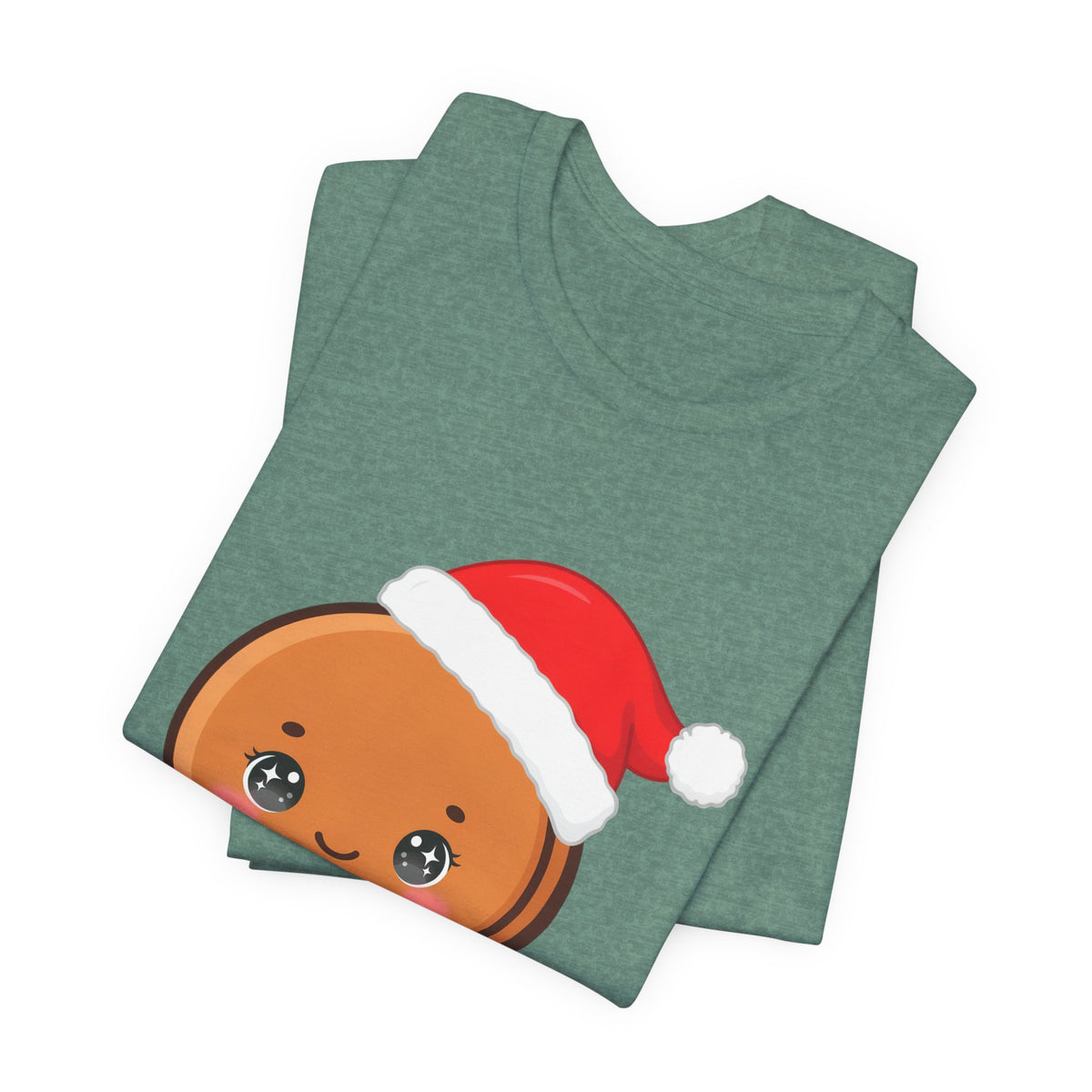 Gingerbread Man Christmas T-Shirt, Cute Kawaii Holiday Tee
