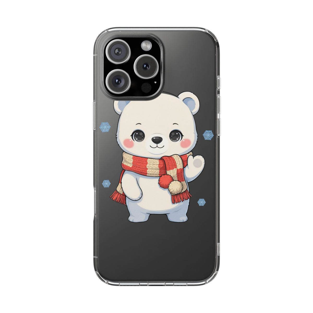 Kawaii Polar Bear Phone Case – Cozy Christmas Cub