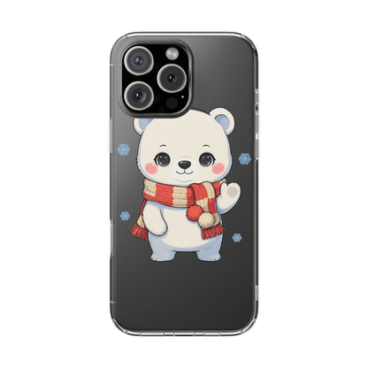 Kawaii Polar Bear Phone Case – Cozy Christmas Cub