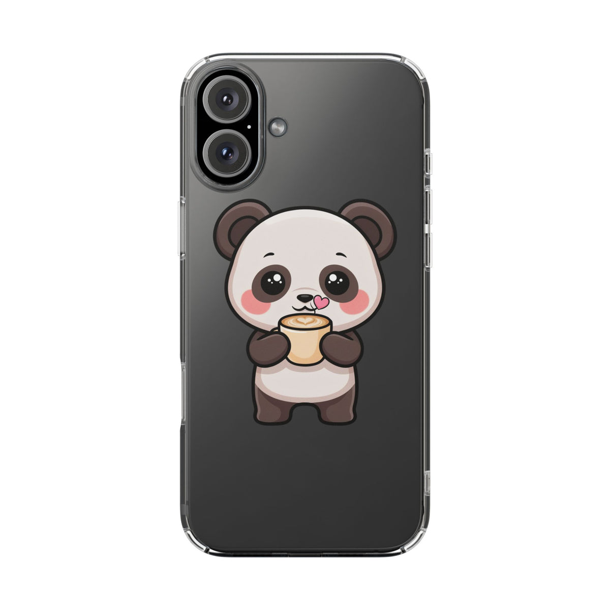 Kawaii Panda Latte Clear Impact-Resistant Case