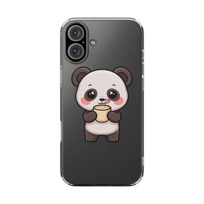 Kawaii Panda Latte Clear Impact-Resistant Case