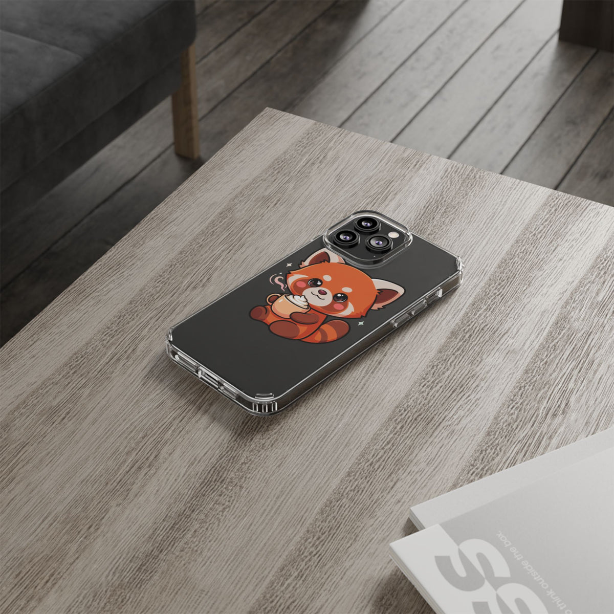 Kawaii Red Panda Phone Case with Latte