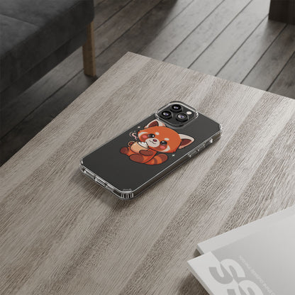 Kawaii Red Panda Phone Case with Latte