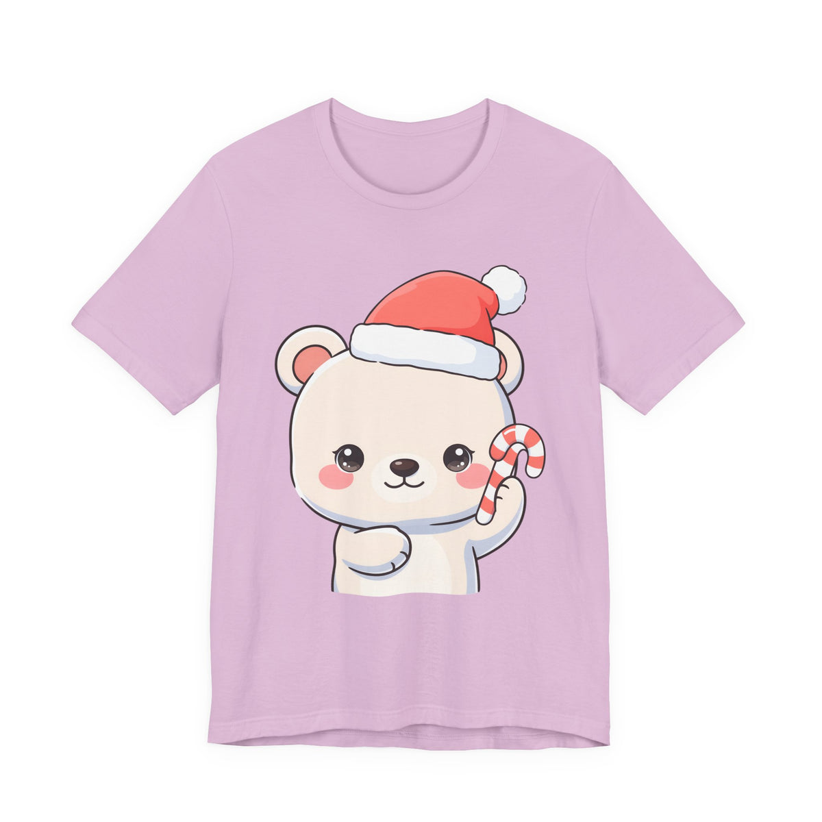 Kawaii Polar Bear Christmas Tee, Cute Holiday Gift
