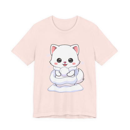 Kawaii Arctic Fox T-Shirt for Cute Winter Style