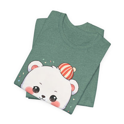Christmas Cookie Baking Polar Bear Tee, Kawaii Holiday Shirt