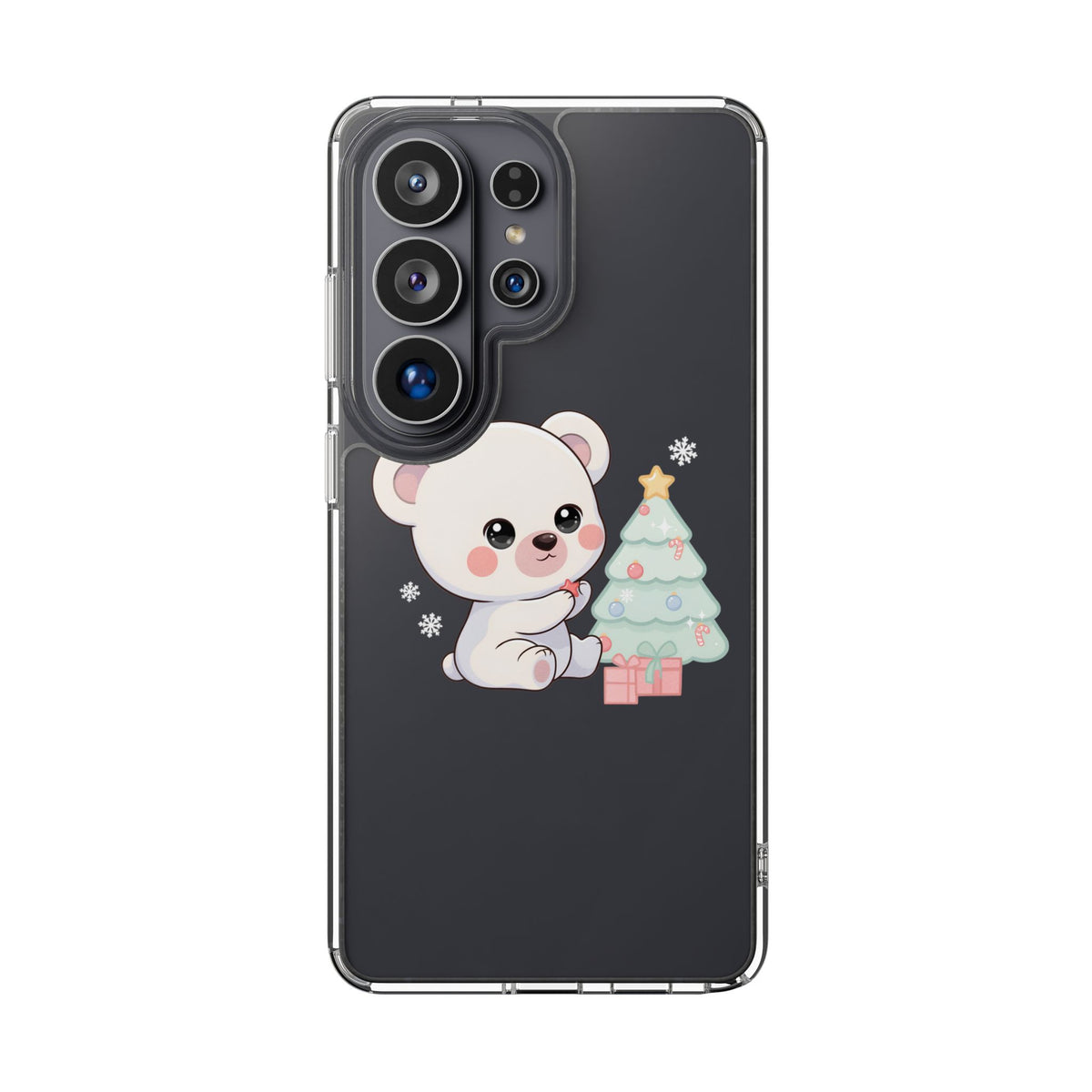 Christmas Polar Bear Phone Case, Kawaii Holiday Accessory