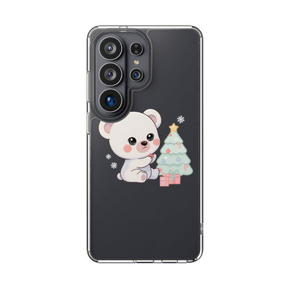 Christmas Polar Bear Phone Case, Kawaii Holiday Accessory